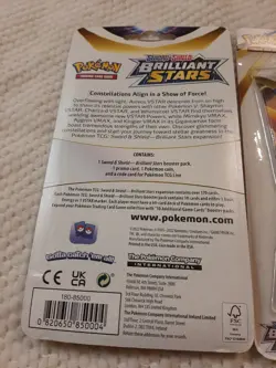 Pokemon Sword & Shield Brilliant Stars Eevee 4 Booster Packs 4 Coins And 4 Card - Image 4
