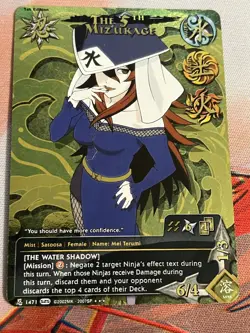 Naruto CCG Kage Summit S25 1471 The 5th Mizukage Super Rare 1st Edition Card - Image 1