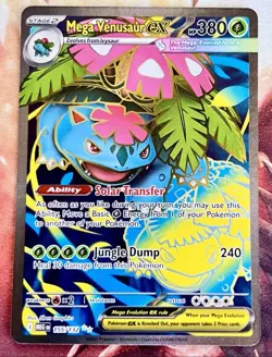 Mega Venusaur EX 155/132 Mega Evolution ENGLISH Pokemon Card NM IN-HAND 🌺 - Image 1