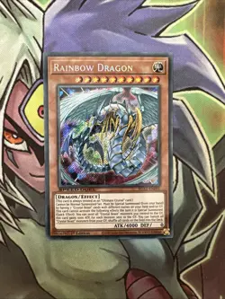 SGX1-ENF01 Rainbow Dragon Secret Rare 1st Edition NM Yugioh Card - Image 1