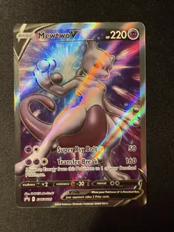 Pokemon Mewtwo v TCG Sword & Shield SWSH229 Holo Promo Card - Image 1