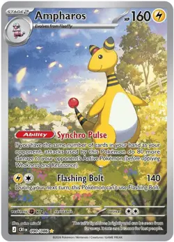 Ampharos - 090/086 - Illustration Rare ME04: Chaos Rising / Pokemon MINT - Image 1