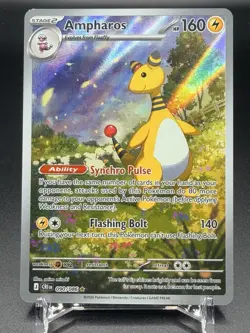 Pokemon TCG Chaos Rising Ampharos 090/086 Secret Rare Holo English 2026 - Image 2
