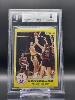 Kareem Abdul-Jabbar 1986 Star Best of the New/Old #8 BGS 9 MINT RARE HOF 🏀🐐 - Image 1