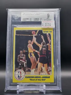 Kareem Abdul-Jabbar 1986 Star Best of the New/Old #8 BGS 9 MINT RARE HOF 🏀🐐 - Image 3
