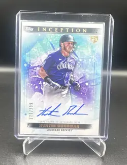 2024 Topps Inception Hunter Goodman Rookie Emerging Star Auto /299 RC Rockies - Image 1