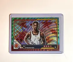 2025 Topps Chrome McDonald's All-American AJ DYBANTSA Aqua Wave Refractor 42/199 - Image 1