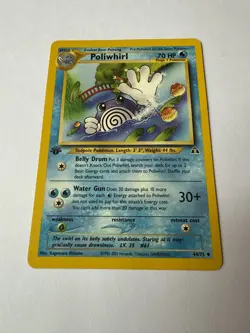 Pokemon Card 1st Edition Neo Discovery Poliwhirl 44/75 WOTC - Image 1