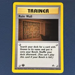 Ruin Wall 74/75 - Neo Discovery - Uncommon 1st Edition Pokemon Card - NM - Image 1