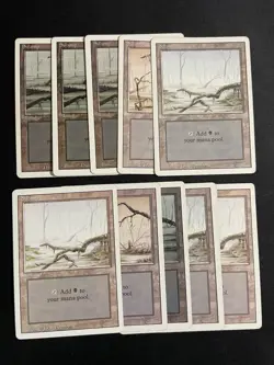 X10 Mtg Swamp Revised Edition Magic the Gathering - Image 1