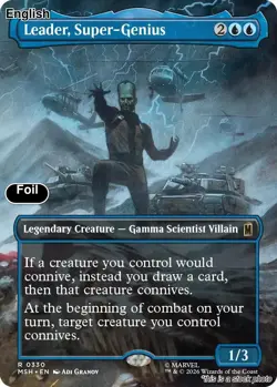 Leader, Super-Genius (Borderless) EN [MSH - 330] - NM [Foil] TCG MTG - Image 1