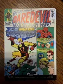 Daredevil, Man Without Fear Foil Comic Showcase Marvel Super Heroes NM MTG - Image 1