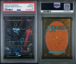 Venom King In Black 0022 Borderless FOIL Spider Man MTG (PSA 10) - Image 1