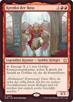 MTG Magic the Gathering Krenko der Boss FDN 204 rare Deutsch - Image 1