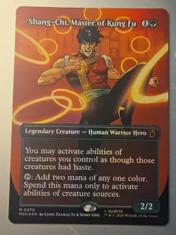 MTG Borderless Shang-Chi, Master of Kung Fu FOIL Mythic Marvel Super Heroes Mint - Image 1