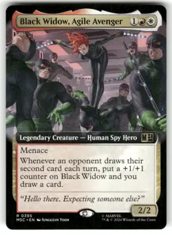 Black Widow, Agile Avenger (Extended Art) 395 Commander: Marvel Super Heroes NM - Image 1