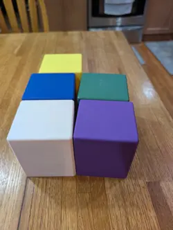 Ultra Pro Satin Cube Deck Boxes Lot Of 5 Purple, Yellow, Green, White Blue - Image 2
