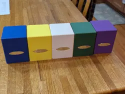 Ultra Pro Satin Cube Deck Boxes Lot Of 5 Purple, Yellow, Green, White Blue - Image 4