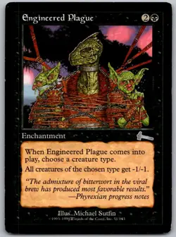 Engineered Plague 51 Uncommon Urza's Legacy Magic: The Gathering Lightly Played - Image 1