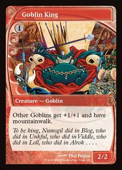 1x MTG Goblin King - Foil - Future Frame Near Mint, English - Mystery Booster 2 - Image 1