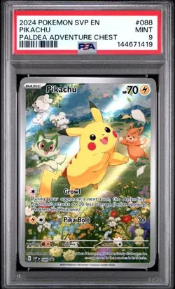 PSA 9 - 2024 Pokemon Paldea Adventure Chest Pikachu #088 - Black Star Promo - Image 1
