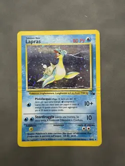 Pokemon TCG Lapras Fossil 10/62 1995 Italian Holo Rare Unlimited 80 HP Card - Image 1