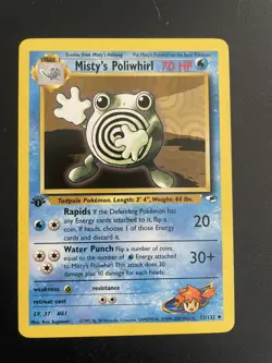 Mistys Poliwhirl | 53/132 | 1st Edition | Gym Heroes | Pokemon Card | LP - Image 1