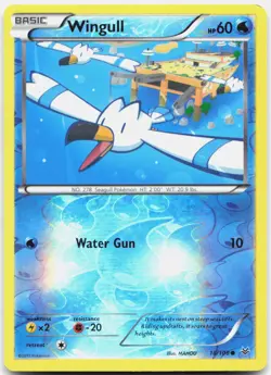 Wingull 18/108 Common Roaring Skies Pokemon Reverse Holo Moderately Played - Image 1