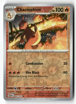 Charmeleon 005/165 Uncommon 151 Pokemon Reverse Holo Near Mint - Image 1