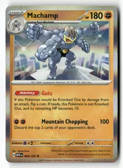 Machamp 068/165 Rare 151 Pokemon Holo Near Mint - Image 1