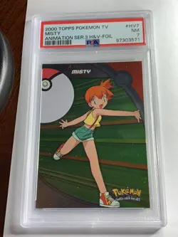 2000 Topps Pokemon TV #HV7 Misty Foil Animation Series 3 PSA 7 Near Mint - Image 1