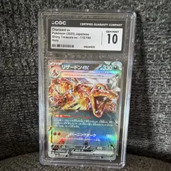 CGC 10 Charizard ex 115/190 Shiny Treasure ex Japanese Holo Double Rare 2023 - Image 1