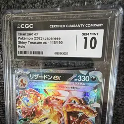 CGC 10 Charizard ex 115/190 Shiny Treasure ex Japanese Holo Double Rare 2023 - Image 3