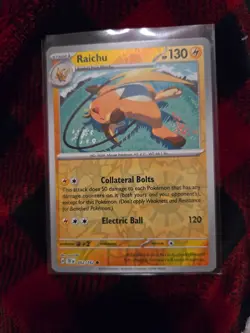Raichu 052/162 Common SV05: Temporal Forces Pokemon Reverse Holofoil NM - Image 1