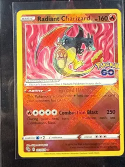 Radiant Charizard 011/078 Radiant Rare Pokemon GO Pokemon Near Mint Or Better - Image 1