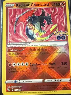 Radiant Charizard 011/078 Radiant Rare Pokemon GO Pokemon Near Mint Or Better - Image 2
