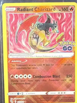 Radiant Charizard 011/078 Radiant Rare Pokemon GO Pokemon Near Mint Or Better - Image 3