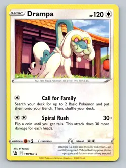 Pokemon Drampa SWSH05: Battle Styles 119/163 Near Mint NM - Image 1