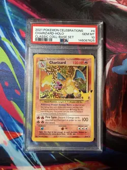 2021 Pokemon Celebrations Charizard Classic Coll- Base Set #4 PSA 10 - Image 1