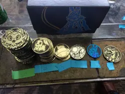 Pokemon TCG Holofoil Flip Coin Lot 61pc - Image 1