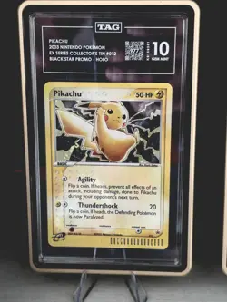 TAG 10 Pokemon Pikachu Black Star Holo Promo #012 POP 2 Current #1 Gem Mint - Image 1