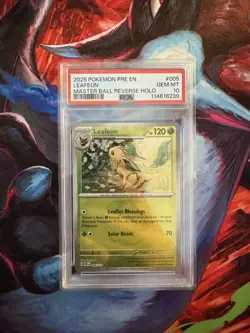 2025 Pokemon TCG Leafeon 005 Master Ball Pattern - Prismatic Evolutions - Image 1