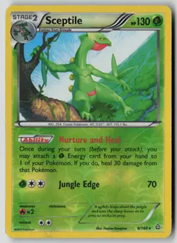 Sceptile 8/160 Rare Primal Clash Pokemon Reverse Holo MP - Image 1