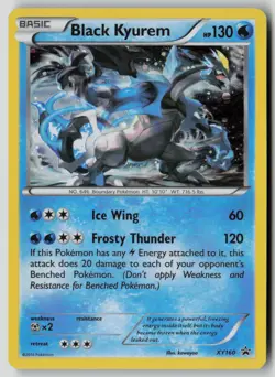 Black Kyurem XY160 Holo Promo XY Promo Pokemon Holo NM - Image 1