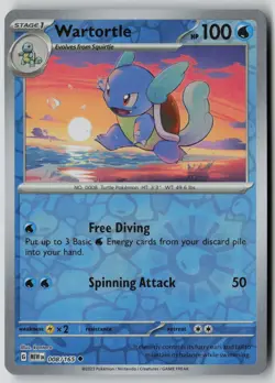 Wartortle 008/165 Uncommon 151 Pokemon Reverse Holo NM - Image 1