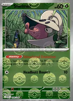 Shelmet (Poke Ball Pattern) 008/086 Holo Common White Flare Pokemon Holo NM - Image 1