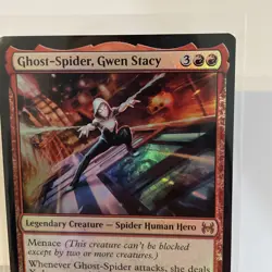 MTG Marvel Spiderman Ghost Spider Gwen Stacey Foil 0014 Rare - Image 4
