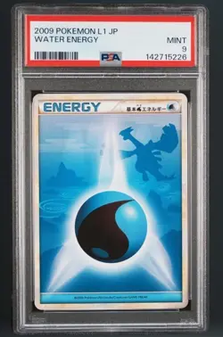 2009 Pokemon L1 Japanese PSA 9 Graded water energy with Lugia - Image 1