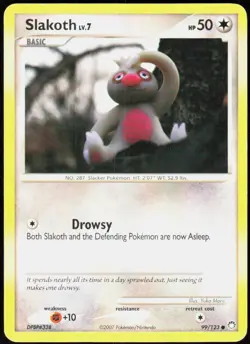 Slakoth 99/123 Common Mysterious Treasures Pokemon Lightly Played - Image 1