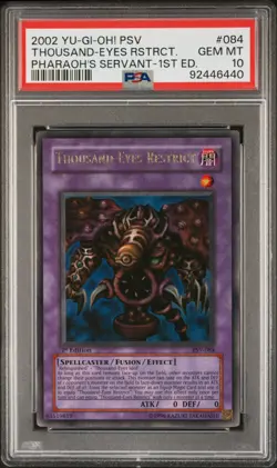 2002 YU-GI-OH! PSV THOUSAND-EYES RESTRICT #084 1st EDITION PSA 10 GEM MINT - Image 1